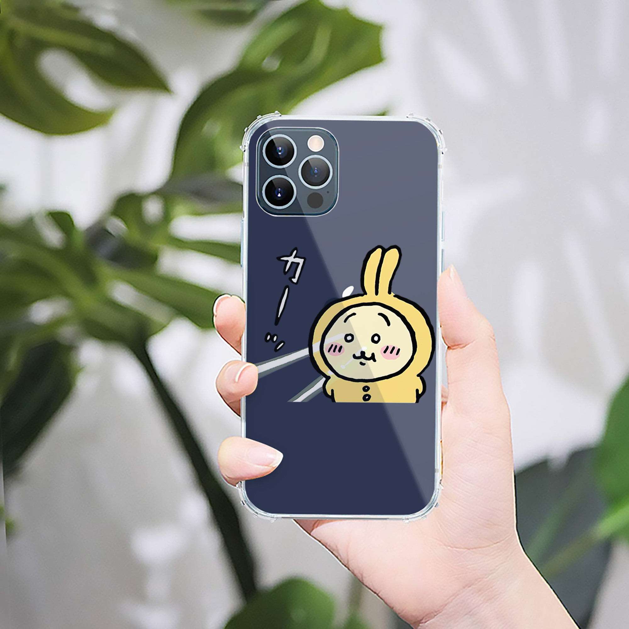 （画像用） ちいかわ うさぎ Chii-kawa usagi 【iPhone 12シリーズ対応】透明スマホケース（クリアソフトケース）